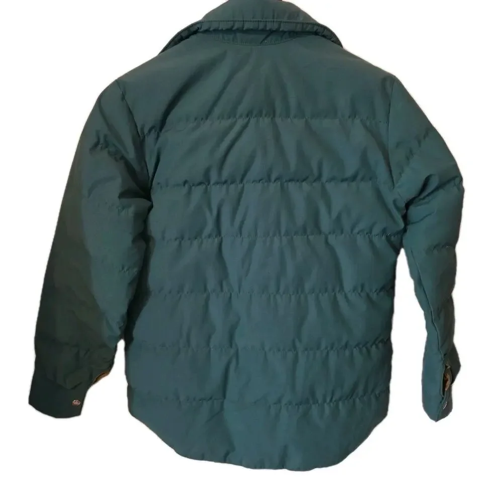 Vintage 70s 80s The North Face Quilted Puffer Green Jacket Brown Label Men's M
